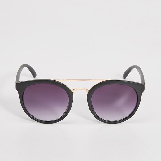 Sinsay - Okulary przeciwsłoneczne - Czarny fioletowy Sinsay One Size 