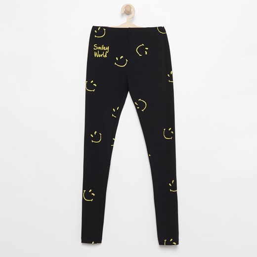 Reserved - Legginsy z nadrukiem smiley world - Czarny czarny Reserved 164 