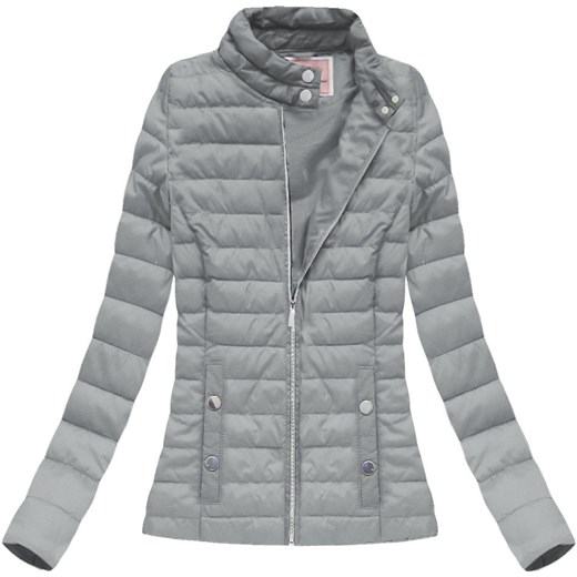 PIKOWANA KURTKA ZE STÓJKĄ SZARA (W71) Mhm XL (42) goodlookin.pl