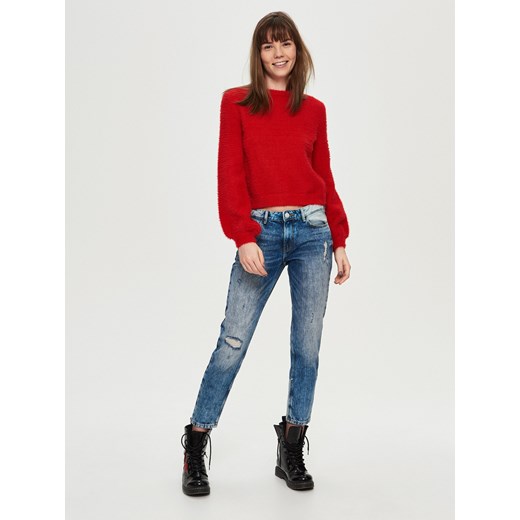 Sinsay - Ladies` jeans trousers - Niebieski czerwony Sinsay 40 