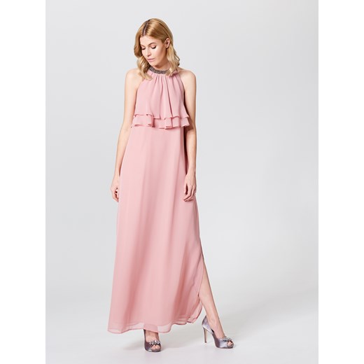 Mohito - Długa sukienka z falbaną little princess - Różowy Mohito 40