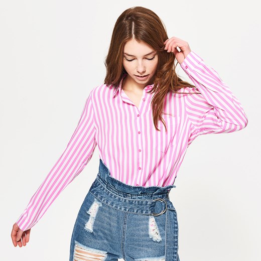 Cropp - Wzorzysta koszula - Różowy rozowy Cropp XL 