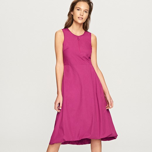 Reserved - Rozkloszowana sukienka midi - Fioletowy rozowy Reserved 40 