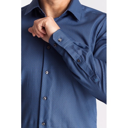 Niebiesko-czarna koszula męska ze wzorem  Joop! Collection 41 Velpa.pl