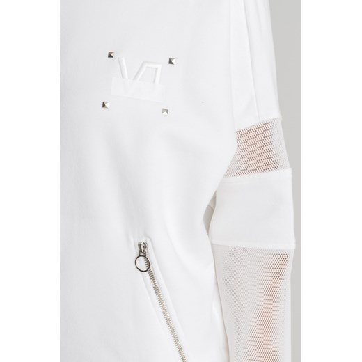 Biała bluza damska z siatką  Versace Jeans M Velpa.pl