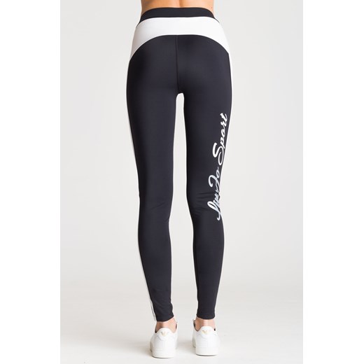 Czarne legginsy damskie z siatką Liu Jo Sport M Velpa.pl