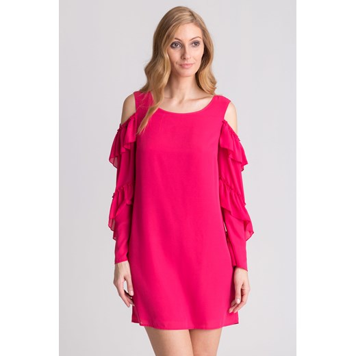 Różowa sukienka off shoulder rozowy Patrizia Pepe 42 (roz. polski 38) Velpa.pl