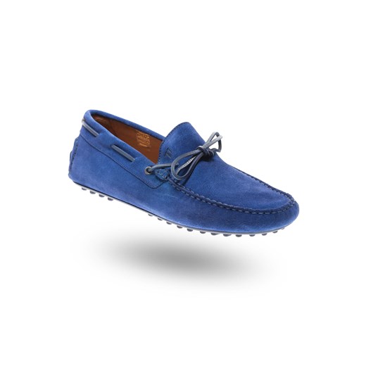 Chabrowe zamszowe mokasyny męskie niebieski Trussardi Jeans 44 Velpa.pl