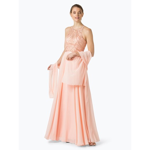 Luxuar Fashion - Damska sukienka wieczorowa z etolą, beżowy bezowy Luxuar Fashion 36 vangraaf
