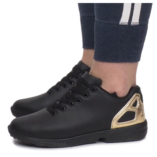 Buty sportowe damskie do fitnessu adidas zx flux bez wzorów płaskie wiązane 