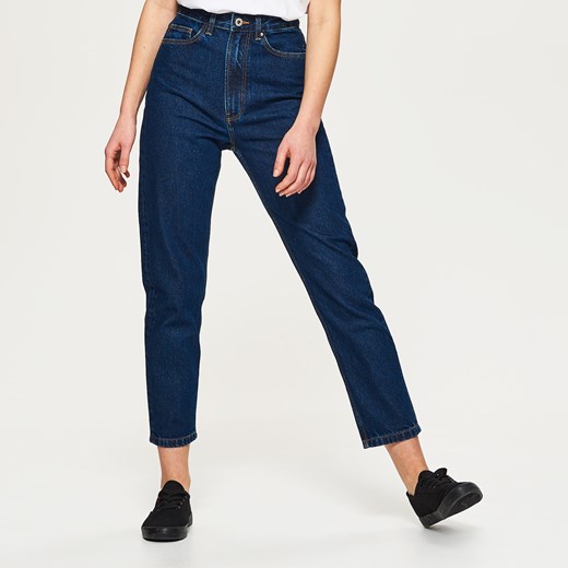 Cropp - Mom jeans - Granatowy Cropp 40