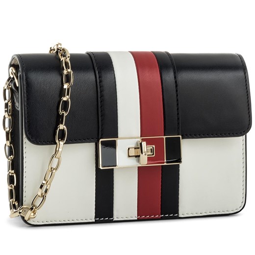 Torebka TOMMY HILFIGER - Corporate Lock Leather Crossover AW0AW04475 901 Tommy Hilfiger   eobuwie.pl