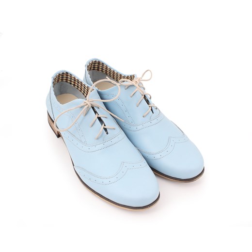 jazzówki - skóra naturalna - MODEL 246 - kolor niebieski niebieski Zapato 38 zapato.com.pl