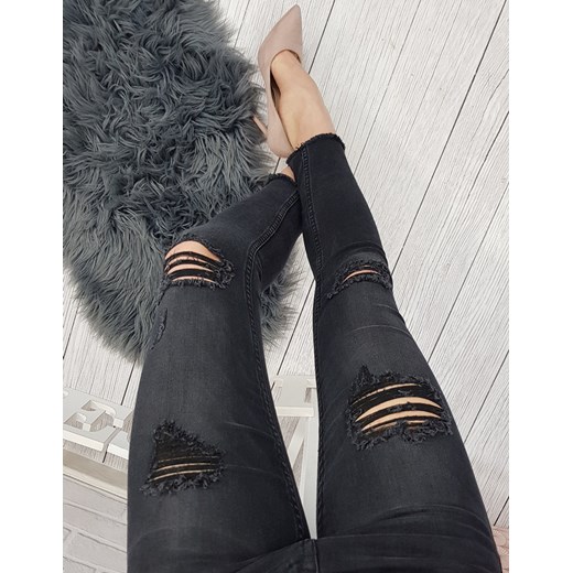 Spodnie jeansowe damskie czarne (uy0034) Dstreet szary 34 DSTREET_WOMEN