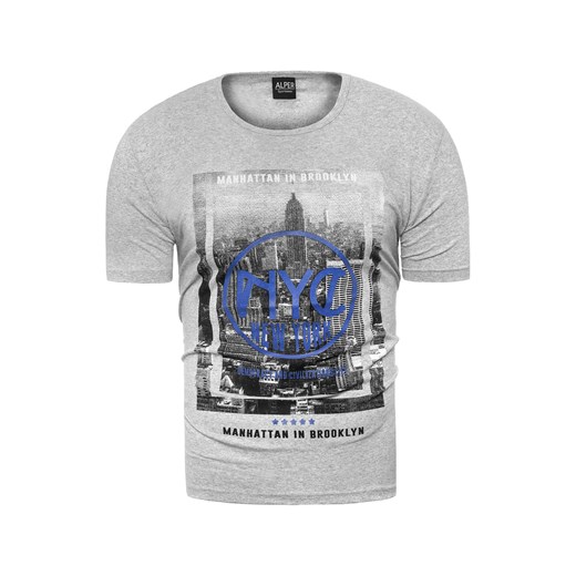 Męska koszulka t-shirt 0004 - szara Risardi  M 