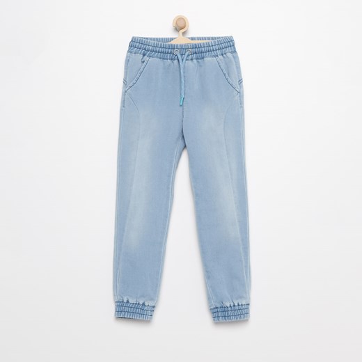 Reserved - Jeansowe spodnie jogger - Niebieski niebieski Reserved 128 