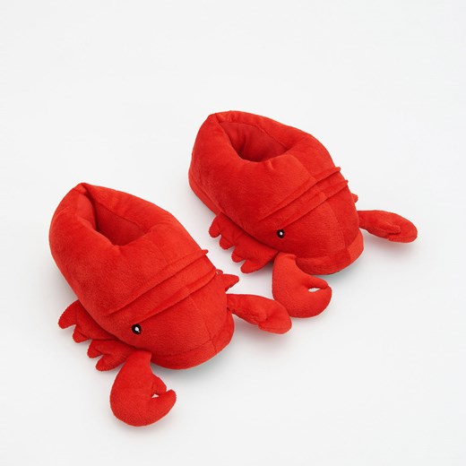 Reserved - Kapcie homary - Czerwony Reserved pomaranczowy M 