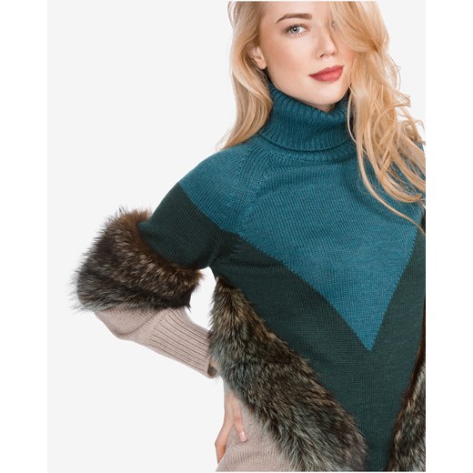 Versace Collection Sweter XXS Niebieski Brązowy