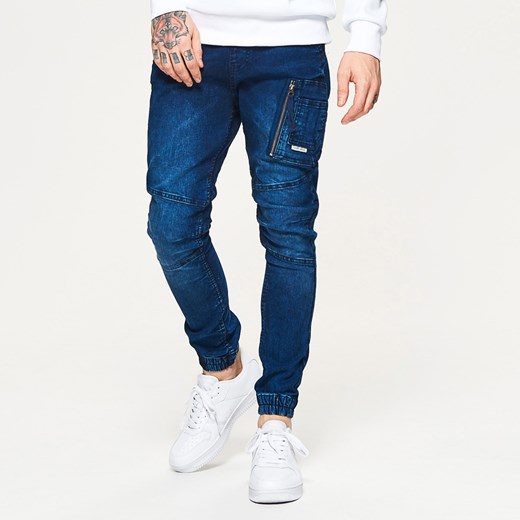 Cropp - Jeansy jogger slouch - Granatowy Cropp  34/34 