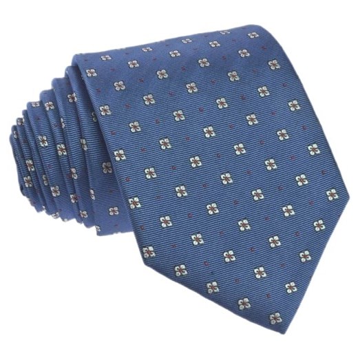 Krawat jedwabny w drobne kwiaty (niebieski 2) Republic Of Ties niebieski  