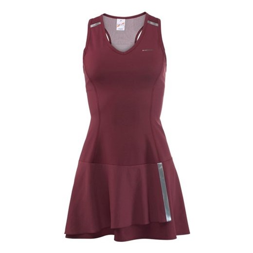 Damska sukienka tenisowa Head Performance Dress W - burgundy/silver czerwony Head M Strefa Tenisa
