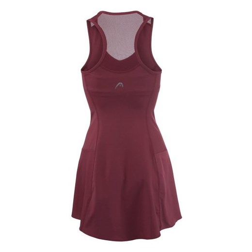 Damska sukienka tenisowa Head Performance Dress W - burgundy/silver Head czerwony M Strefa Tenisa