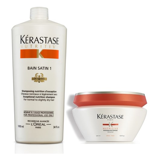 Kérastase Nutritive | Zestaw do włosów normalnych i suchych: kąpiel 1000ml + maska 200ml
