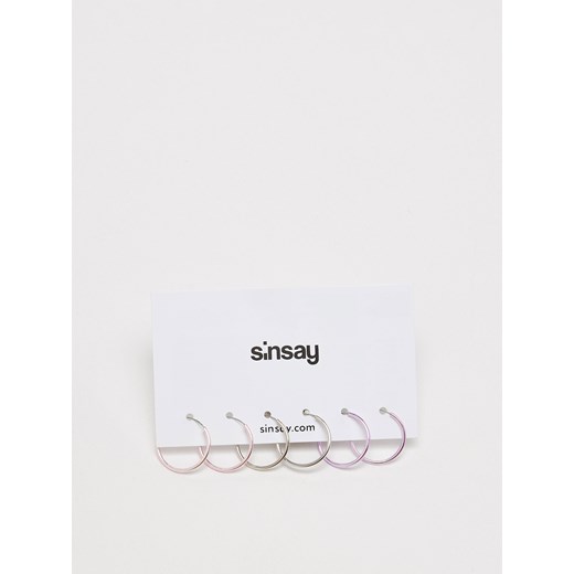 Sinsay - Kolczyki ringi - Wielobarwn  Sinsay One Size 