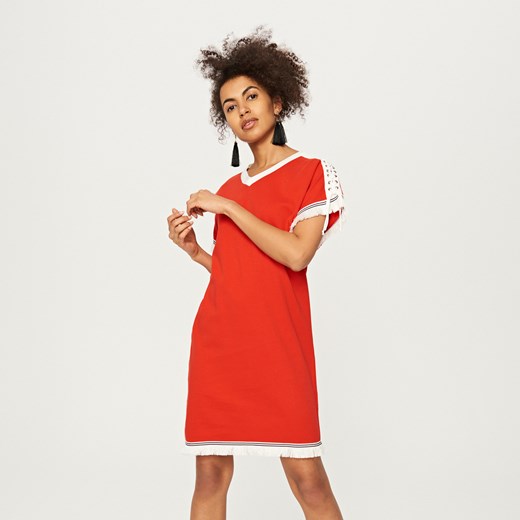 Reserved - Sukienka w sportowym stylu - Czerwony pomaranczowy Reserved M 
