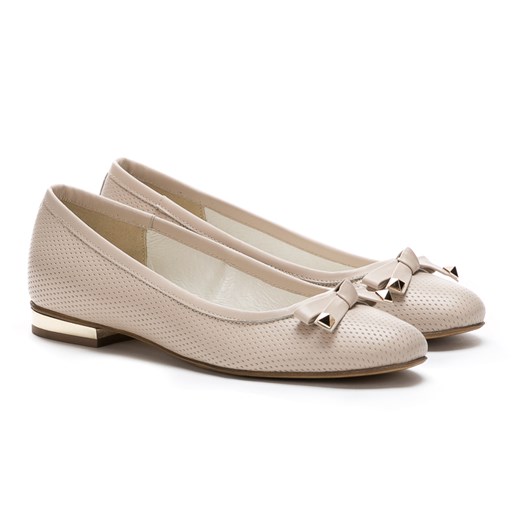 BALERINKI SKÓRZANE CIELISTE NUDE 05/49N Lafemmeshoes 38 lafemmeshoes.pl
