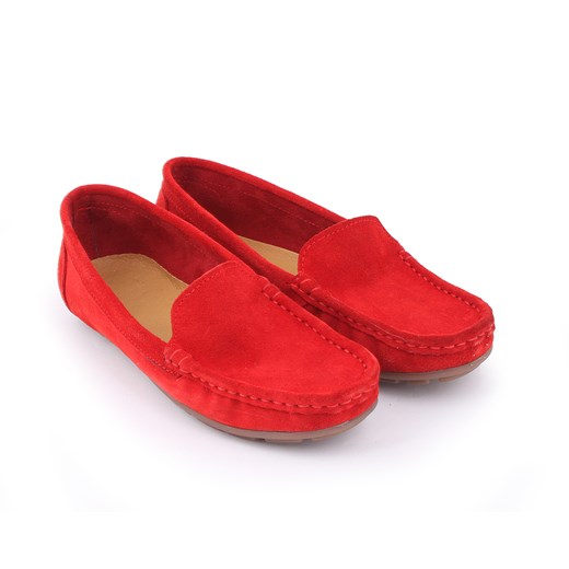 mokasyny - skóra naturalna - MODEL 001 - kolor czerwony Zapato  38 zapato.com.pl