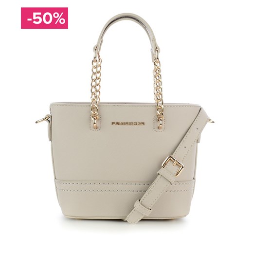 Beżowa torebka ze złotymi rączkami VICENZA