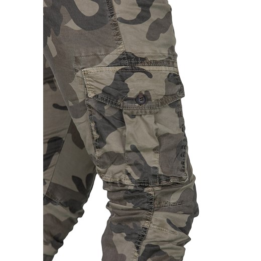 Spodnie joggery moro 8908-8 Bojówki Iteno Proste 33 promocyjna cena Fashionmen