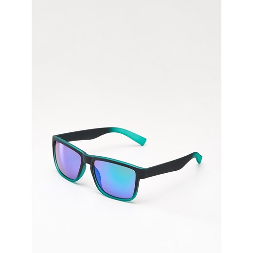 Cropp - Okulary przeciwsłoneczne - Zielony Cropp bialy One Size 