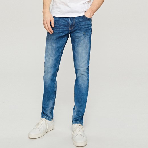 Reserved - Jeansy slim fit high flex - Niebieski niebieski Reserved 32 