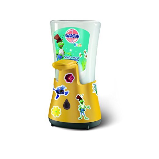 Sagrotan Kids No-Touch automatyczny dozownik mydła, dla dzieci, w zestawie wkład uzupełniający i naklejki