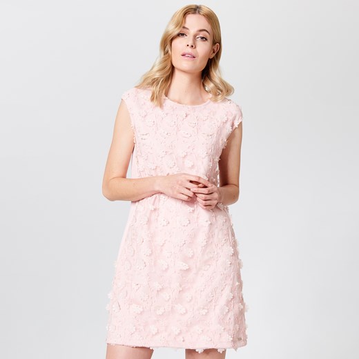 Mohito - Sukienka z kwiatową aplikacją little princess - Różowy Mohito bezowy L