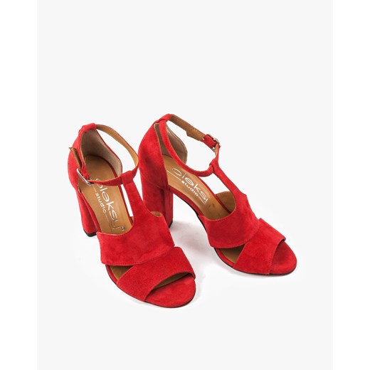 Czerwone sandały damskie 2294/955 Oleksy pomaranczowy 37 Oleksy - producent obuwia