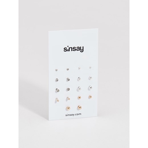 Sinsay - Zestaw kolczyków na sztyft - Wielobarwn  Sinsay One Size 
