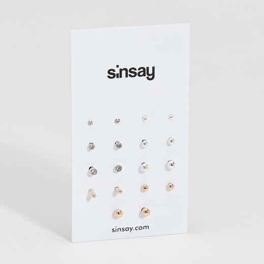 Sinsay - Zestaw kolczyków na sztyft - Wielobarwn Sinsay  One Size 