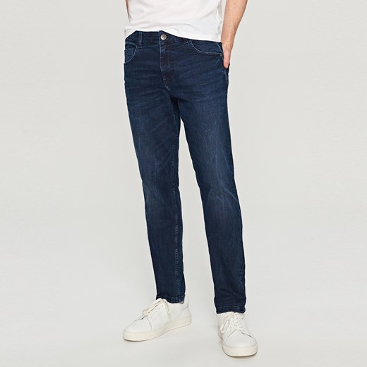 Reserved - Jeansy slim fit high flex - Granatowy  Reserved 31 