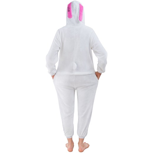 Piżama kigurumi jednoczęściowe przebranie kostium z kapturem – królik  szary S world-style.pl
