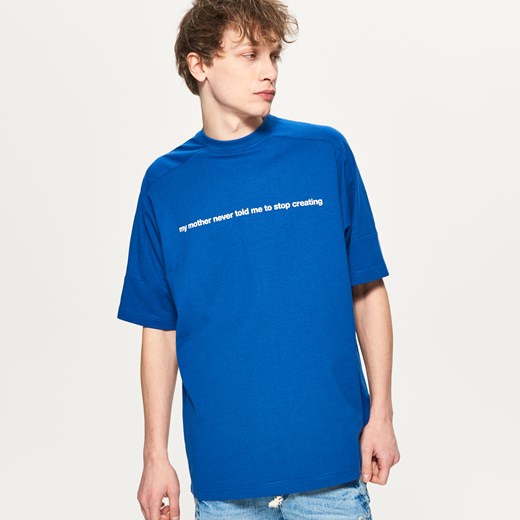 Cropp - Men`s t-shirt - Niebieski niebieski Cropp M 
