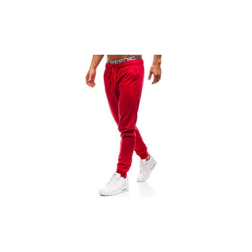 Spodnie męskie dresowe czerwone Denley KK303 Denley.pl  XL wyprzedaż Denley 