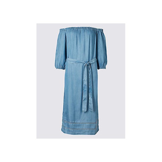 3/4 Sleeve Bardot Midi Dress  Marks & Spencer   Marks&Spencer