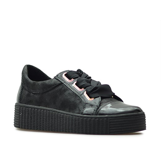 Sneakersy Kiera 670/S-58L Czarne lico+lakier Kiera szary  Arturo-obuwie