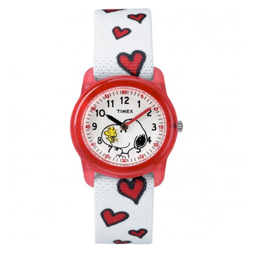TW2R41600 - Zegarek Dziecięcy TIMEX z kolekcji x Peanuts – Snoopy&Hearts - TW2R41600 czerwony Timex  okazyjna cena otozegarki 