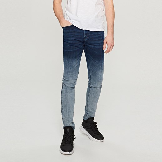 Reserved - Cieniowane jeansy skinny - Granatowy Reserved  34 