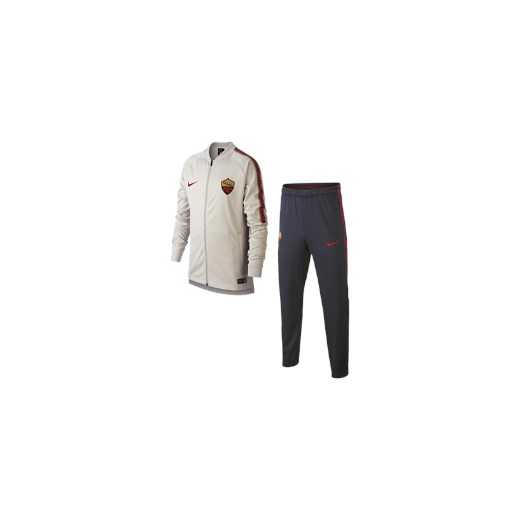Dres piłkarski dla dużych dzieci A.S. Roma Dri-FIT Squad - Kremowy Nike szary M 