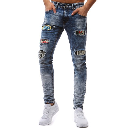Spodnie jeansowe męskie niebieskie (ux1202) Dstreet  30 